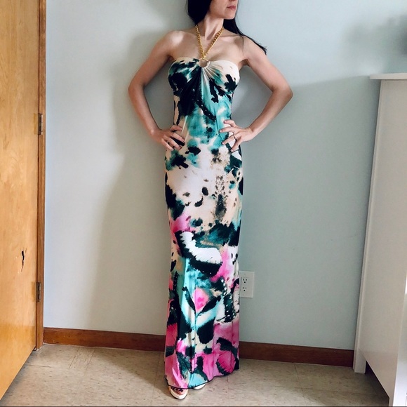 Maxi dress long XS S print - Picture 2 of 5